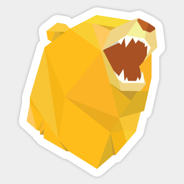 Geometric Bear Sticker by natexopher